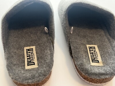 Duluth Trading Co Women's Felt Clog Slippers Gray Size 10 Cork  Indoor/outdoor