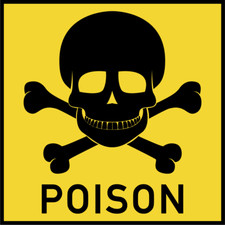Poision  | Laminated Vinyl Decal Sticker Label