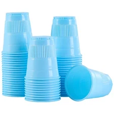 1000 JMU Dental Plastic Disposable Drinking Cups 5OZ Rinse Cup Mouth Wash Blue