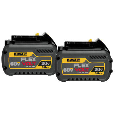 DEWALT DCB606-2 (2/Pack) 20V/60V MAX FLEXVOLT 6 Ah Lithium DEWALT DCB606-2 (2/Pack) 20V/60V MAX FLEXVOLT 6 Ah Lithium