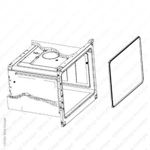 Junta de sellado de puerta de horno principal para cocina Bush AE6B AG666 BGC60 DHBED DHBET genuina Foto 4 de 4