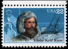 US Scott # 2220, Elisha Kent Kane : Arctic Explorer,  1986 22¢ Stamp, MNH