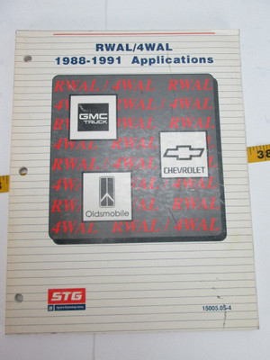 GM 1988-1991 RWAL/4WAL Factory Service Manual Chevrolet Chevy L | eBay