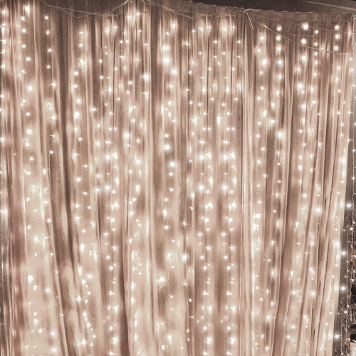600 LED Window Curtain String Light for Wedding Party Home Garden Bedroom Outdoo - Picture 8 of 17