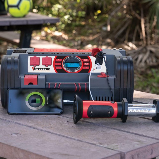 Vector 1200 Amp Jump Starter/portable Power Station With Inverter for