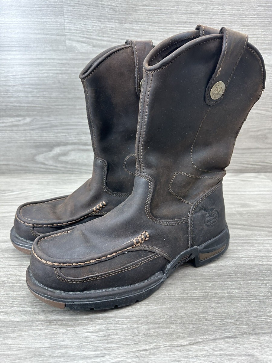 Size 9 men’s pull on leather boots Amazon.com | Men main image 2