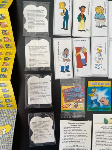 MIXED LOT Simpsons Lenticular Flipitz Metal Tin Flickers Stickers Tattoo 2002-07 - Picture 17 of 18