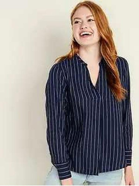 Women Giorgio Armani Shirt Navy Silk 38 / M / 46