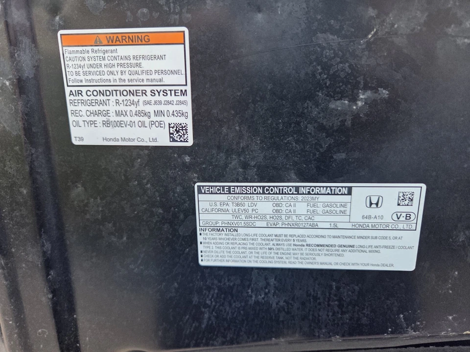 2022 - 2025 HONDA CIVIC FRONT HOOD BONNET COVER PANEL OEM BLACK_NH731P - Image 3 of 3