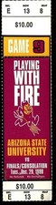 Ticket College Basketball Arizona State University ASU 1998 12.29 Finals