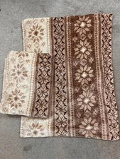 2 Members Mark pillowcases sham standard size 23 x 30 super soft brown pattern