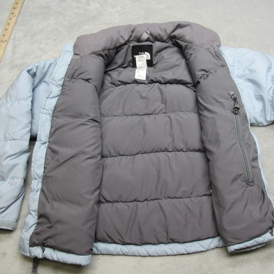 The North Face Down Jacket Womens XS Blue 700 Fill Insulated Full Zip Puffer - Image 3 of 4
