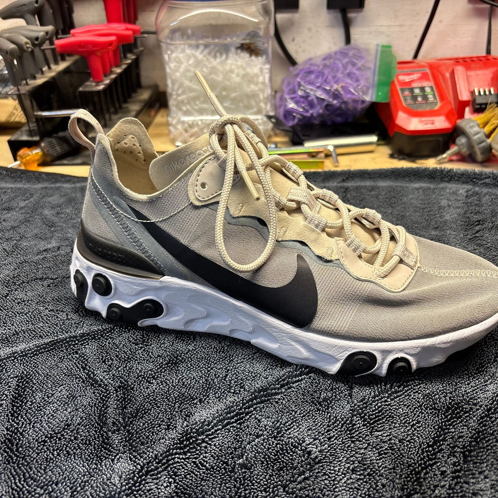 Nike React Element free run 55 Light Orewood Brow… - image 2