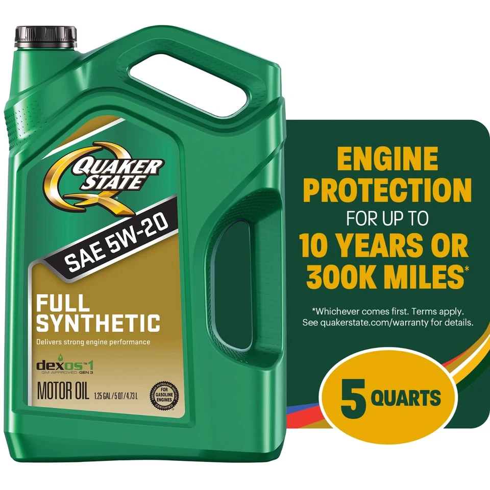 Aceite de motor Quaker State totalmente sintético 5W-20, paquete de 2 Foto 2 de 4