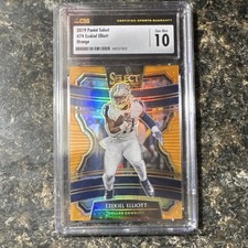 Panini Select 2019 Ezekiel Elliott Orange #74 CSG 10 Cowboys NFL