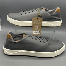 Olukai Wai  alae Men's 12 Spikeless Golf Shoes Stone Gray Collapsible Heel NWT 