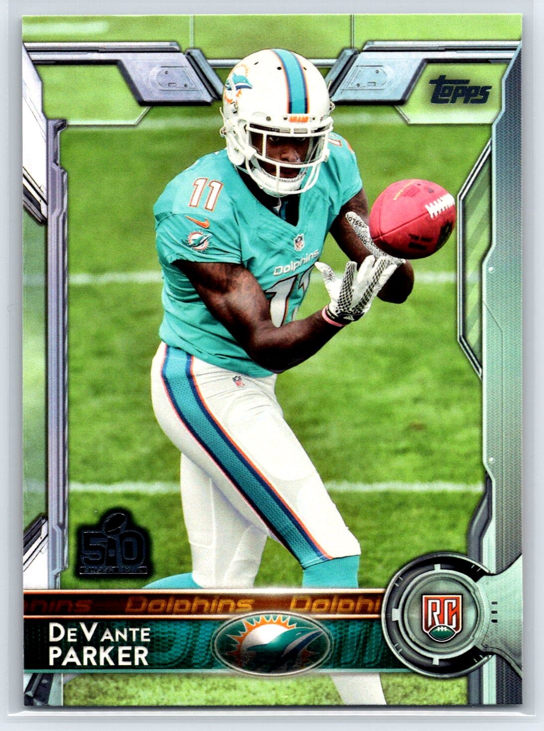 DeVante Parker Topps 50th Super Bowl #391 Base