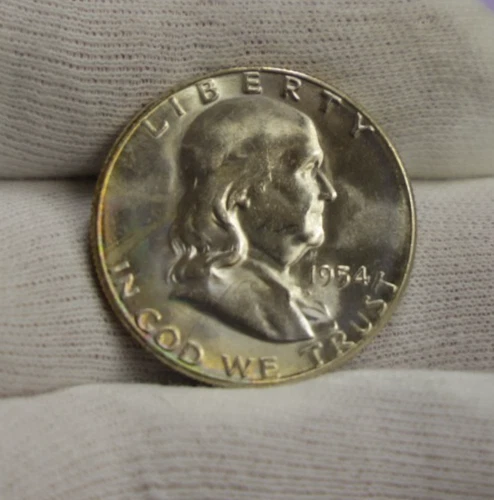 1954 S US Franklin Half 50c Nice Unc