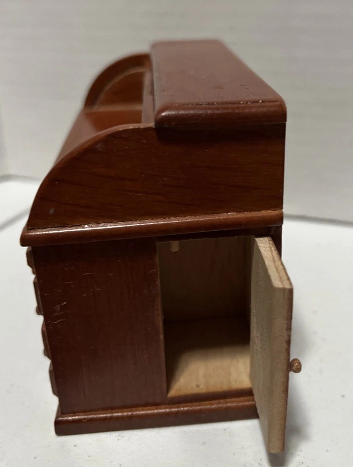 Muebles para casa de muñecas escritorio enrollable escala 1:12 Foto 4 de 4