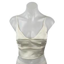 Abercrombie Fitch Satin Sleeveless Crop Bustier Bralette Cami Tank Top Size XS