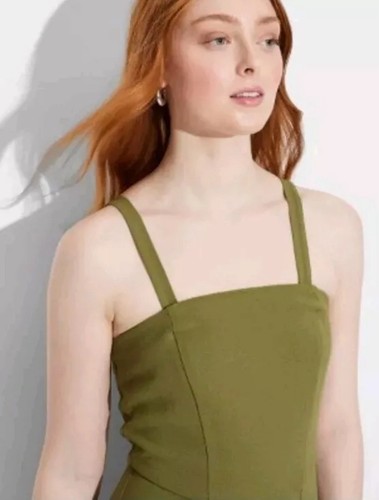 Wild Fable Women's Wide Leg Tube Jumpsuit - Small Green Removable Straps - NWT - Picture 3 of 14