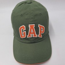 Kids Gap Hat Adjustable S-M Green Orange Logo Baseball Cap Casual Preppy Cotton