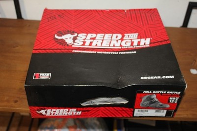 Speed and Strength Motorcycle riding shoes boots Full Battle Rattle Size 12 NIB