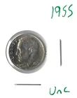 Coin United States 10 Cents (Roosevelt) 1955 KM195, ASW .0723
