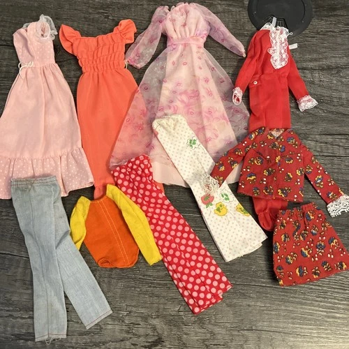 Vintage Barbie 1960s and 1970s Dress  Lot - Pajamas - Best Buy Outfits EXC
