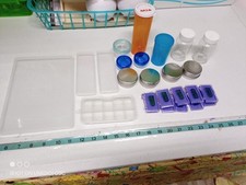 Lot of 10 Assorted Small Plastic Storage Containers Pre-owned