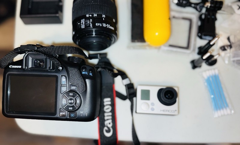 Canon EOS Rebel T6 DSLR + GoPro HERO3+ Silver Bundle w/ 30+ Accessories