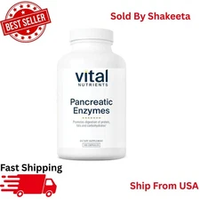 Vital Nutrients Pancreatic Enzymes Digestion Supplement 180 Capsule