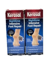 2 pack Kerasal Nighttime Intensive Foot Repair Ointment for Cracked Box Damaged