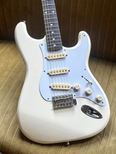 RARE 1989 Fender MIJ Stratocaster Olympic White Fujigen Japan VGC w/ Gigbag