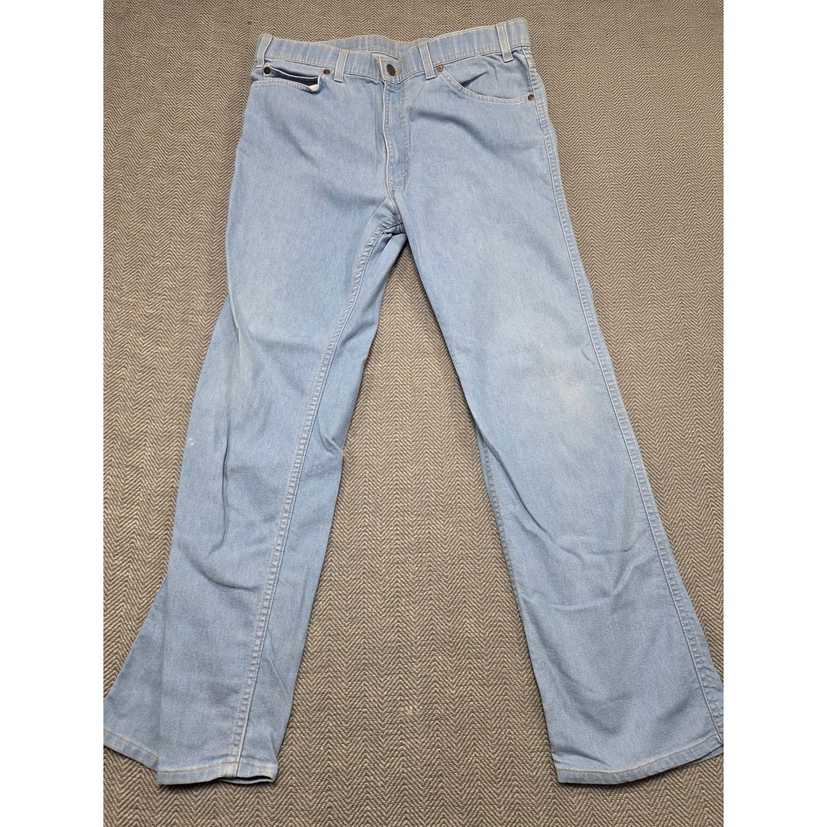Vintage Levis Action Jeans Mens 36x31 Light Wash Straight Leg Made
