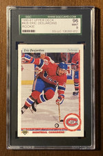 ERIC DESJARDIN 1990-91 Upper Deck #428 Rookie SGC 9 Quebec