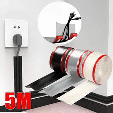 PVC Floor Cable Cover 1m Soft Wall Wire Concealer No Drill Cord Raceway