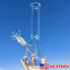 10 inch Heavy Glass Bong Water Pipe Smoking Bong Beaker w/14mm Bowl hookah Hot