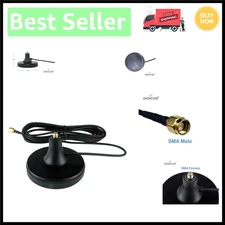 Extra Large Magnetic Antenna Base with SMA Jack/SMA Plug for Superior Signal