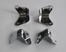 8x 12MM Metal 2 Leg Guitar AMP Amplifier Cabinet Corners Polished Chrome Fender