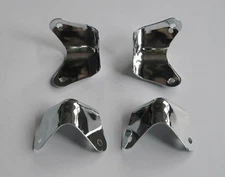 8x 12MM Metal 2 Leg Guitar AMP Amplifier Cabinet Corners Polished Chrome Fender