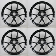 20x9.5 Fir Evo Bbs Matte Black Style Wheels Rims 5x120 Et33 Cb74.1