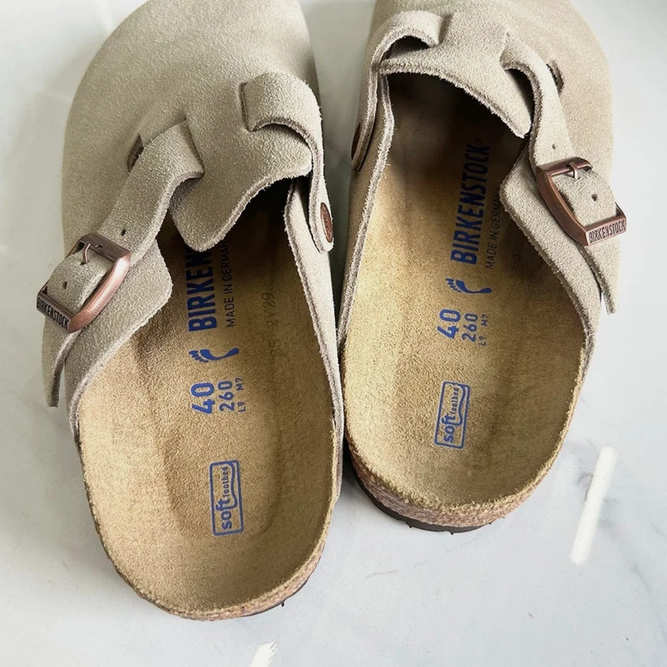 Birkenstock Boston Taupe Suede Soft Footbed Unisex Shoes Narrow/Wide Size 4-11.5 - Image 4 of 4