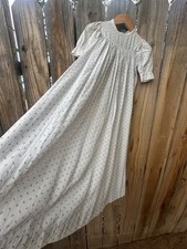 1800s Calico Child's Christening Gown Antique Cotton Dress