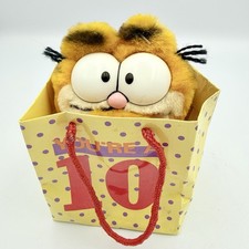 VTG Garfield s 10th BIRTHDAY Stuffed Mini Plush in Gift Bag w/ Tag Dakin 1988