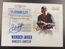 2018 Onyx Platinum Elite #PE-WJ Wander Javier Blue Autograph Twins