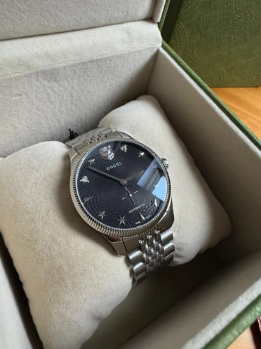 GUCCI YA126353 Orologio Uomo Acciaio Inox Quadrante Nero