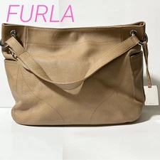 Genuine FURLA Leather One-Shoulder Bag Shoulder Bag Women's Beige 11743 0726021F
