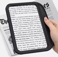 5X Full Page Magnifier Large Handheld Magnifying Glass for Low Visions USA  /