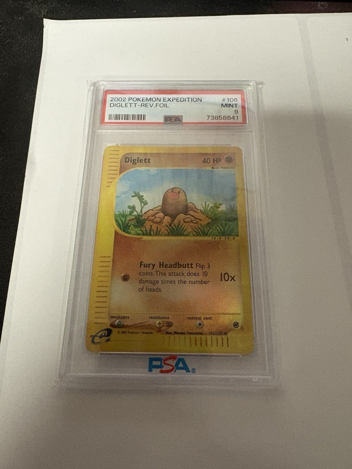 PSA 9 DIGLETT REV FOIL EXPEDITION #106 2002 POKÉMON TCG